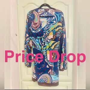 Hale Bob Vibrant Long Sleeve Dress